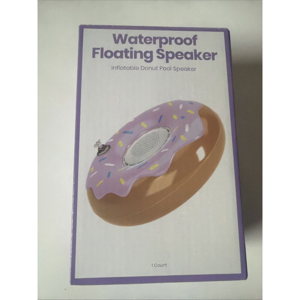GEMS Waterproof Purple Donut Novelty Floating Pool Speaker New and Sealed